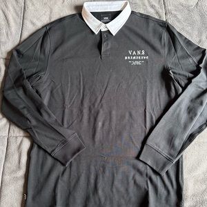 Rare Vans long sleeve polo shirt